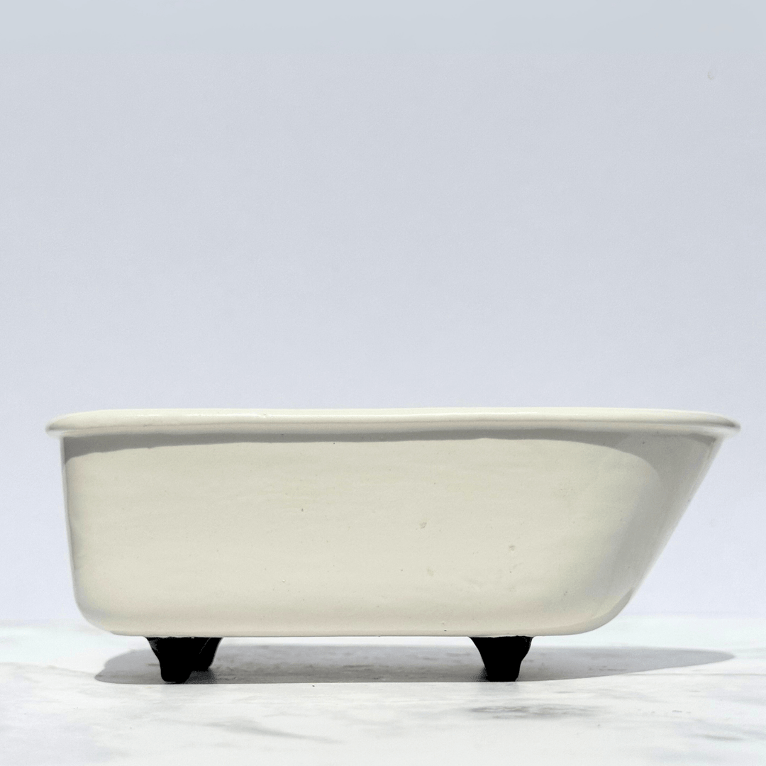 Joyful Hearts Ceramics Soap Clawfoot Bathtub Soap Dish