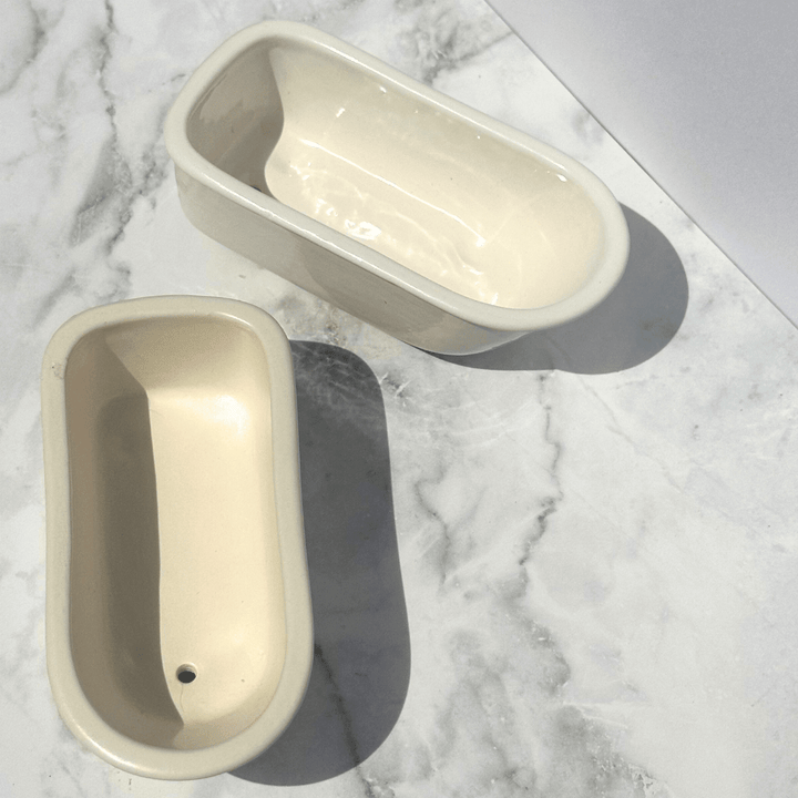 Joyful Hearts Ceramics Soap Clawfoot Bathtub Soap Dish