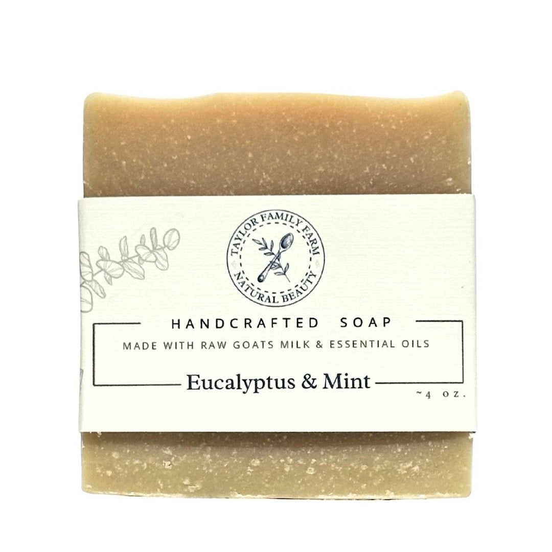 Taylor Family Farm Oxford Soap Eucalyptus & Mint Goat’s Milk Soap – Refreshing & Handmade for a Spa-Like Shower