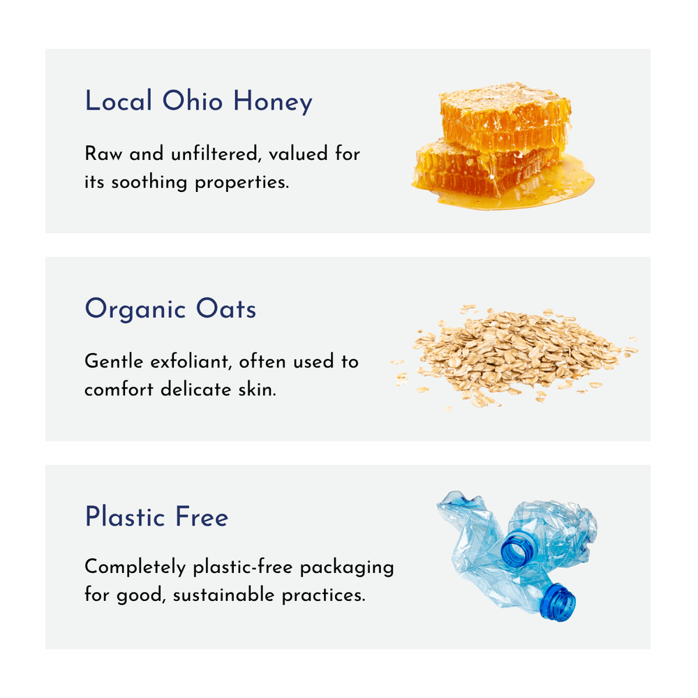 Taylor Family Farm Oxford Soap Honey & Oats Goat’s Milk Soap – Gentle, Moisturizing & Exfoliating Bar