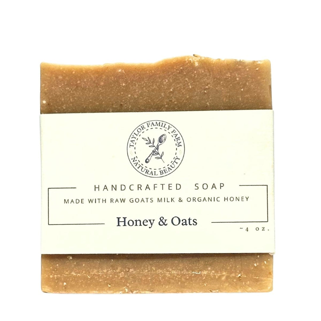 Taylor Family Farm Oxford Soap Honey & Oats Goat’s Milk Soap – Gentle, Moisturizing & Exfoliating Bar