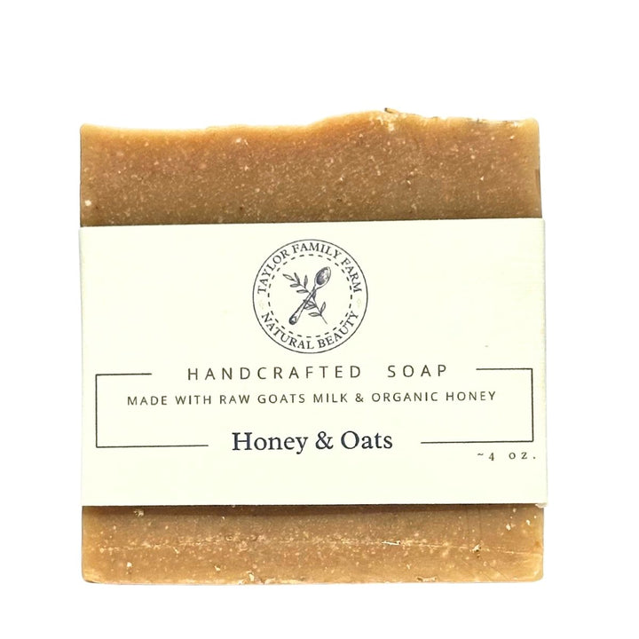 Taylor Family Farm Oxford Soap Honey & Oats Goat’s Milk Soap – Gentle, Moisturizing & Exfoliating Bar