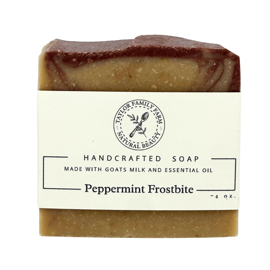 Taylor Family Farm Oxford Soap Peppermint Frostbite Soap | Handmade, Toxin-Free & Moisturizing Goat’s Milk Bar